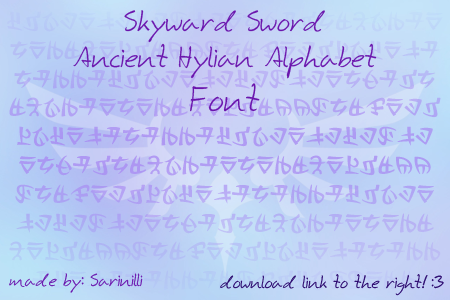 legend of zelda hylian font